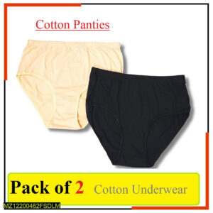Cotton Plain Panties, Pack Of 2 - Image 1