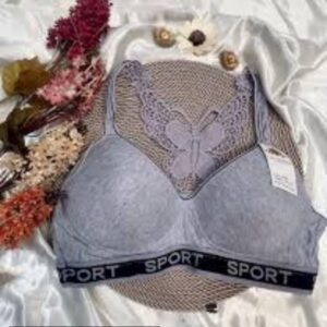 Padded Net Lace Sports Bra - Image 2