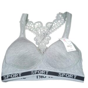 Padded Net Lace Sports Bra - Image 1