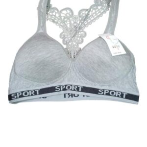 Padded Net Lace Sports Bra - Image 5