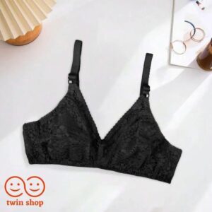 Net Sequins Comfortable And Breathable Non-Padded Bra - Image 2