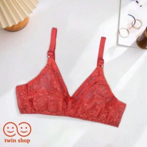 Net Sequins Comfortable And Breathable Non-Padded Bra - Image 3