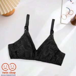 Net Sequins Comfortable And Breathable Non-Padded Bra - Image 1