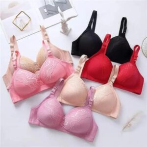 Silk Sequins Padded Push Up Bra - Image 3
