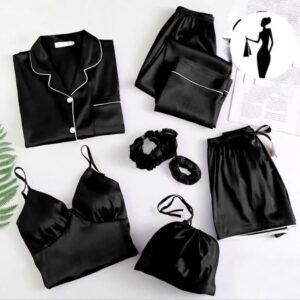 Elegant Black Silk Lace Camisole Set - 1 Pcs Lightweight Comfort - Image 2