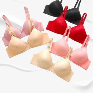 1 Pc Cotton Lace Padded Bra - Image 4
