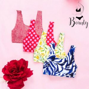 Multicolor Padded Bra - Comfortable & Lightweight Printed Design (1 Pcs) - Image 5