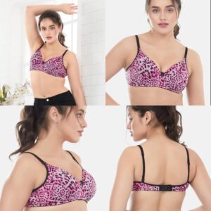 Comfortable & Lightweight Multicolor Minimizer Bra - Printed Design (1 Pcs) - Image 3