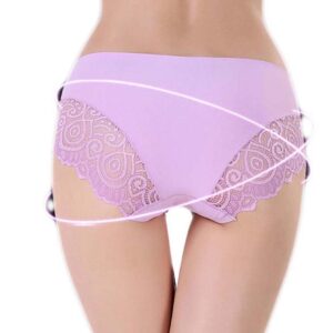 Comfortable Lace Work Spandex Briefs - 3 Pcs Multicolor Set - Image 5